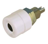 Hembrilla panel o chasis para banana de 4mm 32amp blanco bil30we