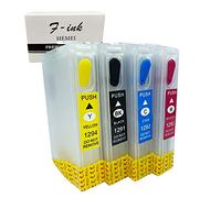 Hemei T1295 - Cartucho de tinta vacíos y rellenables para impresoras Epson (4 unidades)