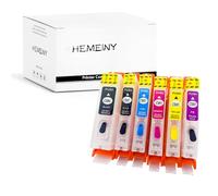 HEMEINY Cartuchos de tinta recargables vacíos PGI-580 CLI-581 | Compatible con impresoras Pixma TS8150 TS8151 TS8152 TS8250 TS8251 TS8252 TS9150 TS9155
