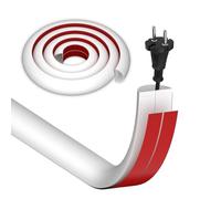 HEMENTEC Canaleta de cable blanca autoadhesiva, 1,5 cm x 3 m, mini canaleta para cables, suelo flexible, PVC, protección de cables para el hogar, oficina, protección de cables y prevención de