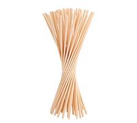 Hemiks Varillas Ambientador, 50 Piezas Palos Difusores de Ratan Palos para Ambientador, Varillas Difusoras para Aceite Esencial Hogar Oficina Hotel SPA (24 cm x 3 mm, Color Madera)