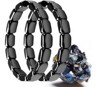 Hemios - Pulsera de hematita para hombre, recupera tu confianza y motivación innatas, enfocado, fuerte y listo para enfrentarte a cualquier cosa, regalos para papá, marido, novio, talla única, A, No