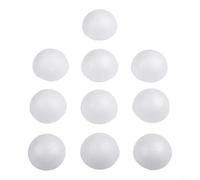 Hemisferios de espuma blanca en blanco bolas redondas para proyectos de manualidades, decoraciones de fiesta de boda y suministros de fabricación de modelos, paquete de 10 tamaños surtidos (3 cm)