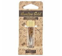 Hemline Agujas de coser a mano doradas: Premium: Bordado: Tallas 3-9: 10 Piezas