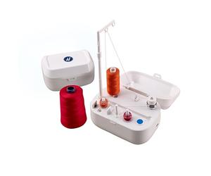 Hemline Bobinadora automática con pilas, color blanco, 11 x 15 x 9 cm