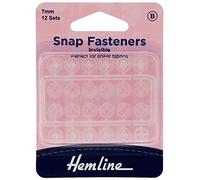 Hemline Hemline - Botones a presión (nailon, 7 mm, 12 unidades)