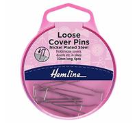 Hemline Loose Cover Pins, 30mm, Pk Of 6, In Flip Top Box by Hemline