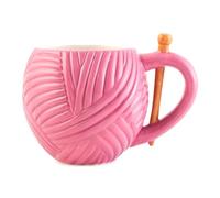 Hemline Taza de Hilo Rosa Sew Thirsty - Taza de Tejer, Regalo de Cumpleaños, Oficina, Bebida - 500 ml