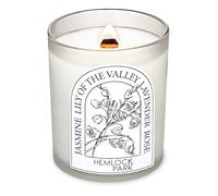 Hemlock Park Lily of the Valley Artisan Frost Vela perfumada vertida a mano, mecha de madera agrietada, fragancia botánica y cera de coco, hasta 50 horas de tiempo de combustión, 7.2 onzas