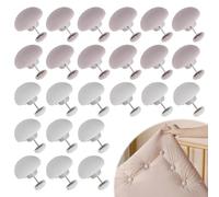 Hemlosk 24 Clips de Fijación para Edredón y Sujeta Sábanas Bajeras, Pinzas Antideslizantes para Sujetar Edredones, Fundas Nórdicas y Sábanas, Juego de Soportes 12 Blancos + 12 Grises
