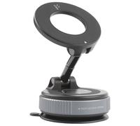 Hemlosk Soporte Móvil Coche para MagSafe, Soporte Magnetico Plegable Rotación de 360°, Metal Móvil para Coche, Parabrisas, Vidrio, Cualquier Superficie Lisa, Negro