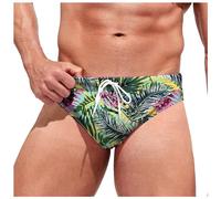 HEMNACU Bañador Slip de Natación Corto Ajustado para Hombre Ropa de BañO Natación Pantalones Cortos Hombre Ajustado Corto Bañador con Cordón de Tiro Slip para Hombre Ropa de Playa