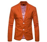 HEMNACU Blazer Informal para Hombre Ligero Ajustado de Un BotóN con Solapa con Muescas Blazer Deportivo Esmoquin Liso para Banquete de Boda Chaqueta Elegante Formal para Negocios Veladas
