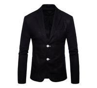 HEMNACU Blazer Informal para Hombre Ligero Ajustado de Un BotóN con Solapa con Muescas Blazer Deportivo Esmoquin Liso para Banquete de Boda Chaqueta Elegante Formal para Negocios Veladas