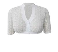HEMNACU Blusa Tradicional Dirndl con Encaje y Mangas de Alas Camisa Manga Corta Ropa para Fiesta de La Cerveza Bávara Blusa Dirndl de SeñOra con Mangas Globo Elegantes Escote en V Bordado Calado