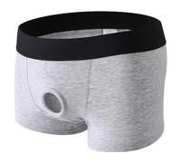 HEMNACU Calzoncillos Abiertos y Sexys Braguitas de Anillo Calzoncillos EróTicos con Anillo de Silicona Slips Frontales Abiertos y Sexys Bikini con Corte Hueco Ropa Interior para el Pene de Hombre