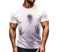 HEMNACU Camiseta Casual para Un Auténtico Hip Hop Estilo Streetwear Se Adapta A Todo Tipo de Cuerpo y Hace Que Cualquier Outfit Sea Más Cool Camiseta de Algodón Oversize para Hombre con Estampado
