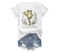 HEMNACU Camiseta de Mujer con Estampado Gráfico Casual y Corte Cómodo para Un Estilo Diario Elegante Disfraz de Rana Sapo de Carnaval Mujeres Hombres Adultos Camiseta Infantil