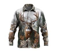 HEMNACU Camiseta Manga Corta Camuflaje Caza Talla Grande Top para Exteriores Camisa Superior Moderna de Ocio Estilo Exterior para Un Look Seguro de Sí Mismo Sudadera Hombre con Estampado de Jungla