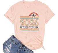 HEMNACU Camiseta Manga Corta Cuello Redondo Básico Suelta para Mujer Casual Top de Ocio con Cuello Redondo 2026 Camiseta Verano Mujer Buenas Vibras con Estampado de ArcoíRis y Letras