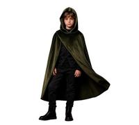 HEMNACU Capa Medieval con Capucha para Festival Renacentista Disfraz Wikingo con Hebilla de Anillo Capa con Capucha Verde Como Arquero Disfraz Medieval de Mago para Cosplay Y Fiestas Temáticas