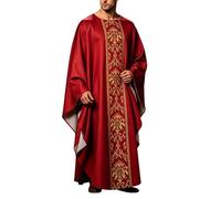 HEMNACU Casulla Unisex Capa Eclesiástica Pastor Sacerdote Sotana Suelta Larga Capa Vestimenta Talla Grande Sacerdote DiáCono Monaguillos Disfraz de Halloween