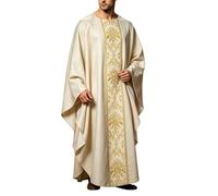 HEMNACU Casulla Unisex Capa Eclesiástica Pastor Sacerdote Sotana Suelta Larga Capa Vestimenta Talla Grande Sacerdote DiáCono Monaguillos Disfraz de Halloween