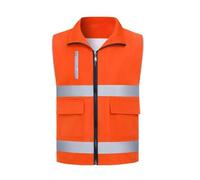 HEMNACU Chaleco Reflectante de Advertencia para Hombres y Mujeres Chaleco de Trabajo para Construcción Bicicleta y Trabajo Nocturno Chalecos de Seguridad Reflectante con Bolsillos con Cremallera