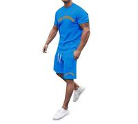 HEMNACU Chándal de Verano para Hombre con Nombre Personalizado Cuello Redondo Manga Corta para Hombres Jóvenes Uso Diario Conjunto Veraniego Informal Masculino Camiseta Manga Corta Traje Elegante