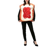 HEMNACU Comida Alimentos Mermelada Pan Tostado Tostada Disfraz de Halloween Fiesta Carnaval para Adultos Hombres Mujeres Mono de Pan Tostado con Mantequilla y Mermelada de Fresa