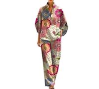 HEMNACU Conjunto de Vacaciones de Verano Camisa de Blusa Manga Larga Camiseta Manga Larga Verano Blusa TúNica de Lino Elegante Original Tallas Grandes Blusas Largas para Damas
