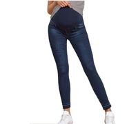 HEMNACU Jeans Vaqueros Ajustados para Embarazadas Jeans de Embarazo Pantalones Largos de Maternidad Desgastados Leggings de Mezclilla Pantalones Vaqueros de Cintura Alta para Embarazada