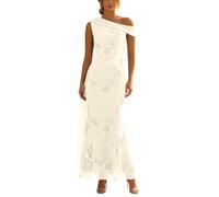HEMNACU Vestido Largo Maxi Elegante sin Tirantes para Mujer Vestido de SatéN Vestidos de Noche Amarillo Vestidos de Cóctel para Boda Invitada Ropa de Graduación