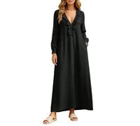 HEMNACU Vestido MusulmáN de Mujer Ropa de OracióN para Mujeres Caftanes Ropa áRabe Abaya Hijab MusulmáN IsláMica Algodón CaftáN Turco IsláMico Vestido Túnica Musulmana