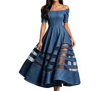 HEMNACU Vestidos de Novia de Dama de Honor hasta La Rodilla Disfraz de Baile Falda de Satén para Boda Vestido de Baile de Tul Vestido de QuinceañEra LíNea A Vestidos de Fiesta Largos y Abultados