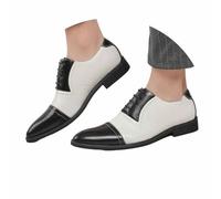 HEMNACU Zapatos Oxford de Hombre Elegantes con Punta Estilo Brogue Patchwork Zapatos de Cuero Transpirables Cordones Bajos Brogues Formales Ligeros para Banquetes