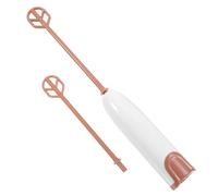 Hemobllo 1 juego Batidora Eléctrica de Mano Multifuncional para Leche Polvo y Bebidas Mini Mezclador Portátil con Varillas para y Batidos Color Blanco Sin Baterías Incluidas Reutilizable