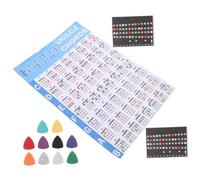 Hemobllo 1 Juego Calcomanías para Diapasón de Ukulele con Púas Guía Notas para Principiantes para Aprendizaje Soprano Concert y Tenor