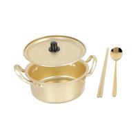 Hemobllo 1 juego Olla Ramen Antiadherente de Aluminio con Tapa y Utensilios para Cocinar Noodles Instantáneos para Uso