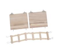 Hemobllo 1 Juego Toyadores de Percha de pájaros Accesorios para jaulas de pájaros Plataforma posarse Pararse Largo Colgante Juguete de pájaro de Madera Percha de Loro Diaria