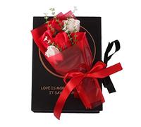 Hemobllo 1 Pieza Ramo de Flores de Jabón Aromáticas Caja para San Valentín Día de Madre y Bodas Flores Artificiales de Decoración Creativa y Duradera