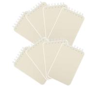 Hemobllo 10 Blocs de Notas Portátiles de Bolsillo Espiral, Cuadernos Ligeros y Prácticos de Papel Beige, Diseño Simple para Escritura Creativa y Uso Escolar