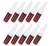Hemobllo 10 Botellas Spray Nasal de Plástico Marrón de 15ml Diseño Compacto y Tapa de Seguridad para Uso en Exteriores y Viajes