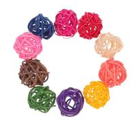 Hemobllo 10 Masticables de Ratán y Rama de Sauce para Loros y Pájaros, Juguetes Colgantes Estimulantes para Jaulas de Aves