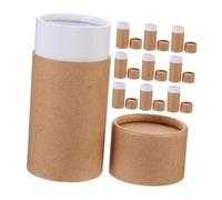 Hemobllo 10 Piezas Caja de Embalaje de Papel Kraft Tubo Cilíndrico para Aceites Esenciales Contenedor Redondo de Tubos de Cartón Enrollados para Manualidades Tapa para Obsequio