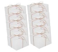 Hemobllo 10 Piezas Caja De Envasado De Cuadrado Cajas Artesanales De Carton De Cartón Presentar Pequeñas De Cáñamo