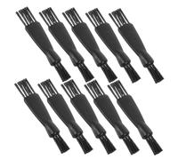 Hemobllo 10 piezas Cepillo de Limpieza para Afeitadora Eléctrico Doble Cabezal Mini Cepillo para Hombre Repuesto para Recortadora y Removedor de Pelo Mango Antideslizante Negro