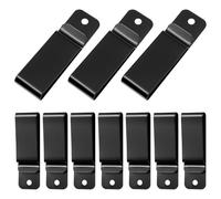 Hemobllo 10 Piezas Clip de Metal para Cinturón, Hebilla de Resorte de Acero al Manganeso Resistente, Gancho Universal para Fundas de Móvil, Bolsas, Carteras y Artesanía de Cuero (Negro)