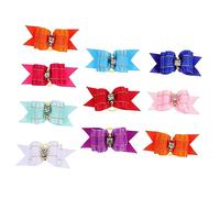 Hemobllo 10 Piezas Diademas de Pelo para Perros Pequeños Accesorios de Disfraz para Mascotas de Halloween Bows para Perros y Gatos