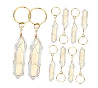 Hemobllo 10 Piezas Dreadlock Hair Clips Crystal Pendants Lightweight Wire Wrapped Braiding Jewelry Charms For Women DIY Styling Hair Accessories